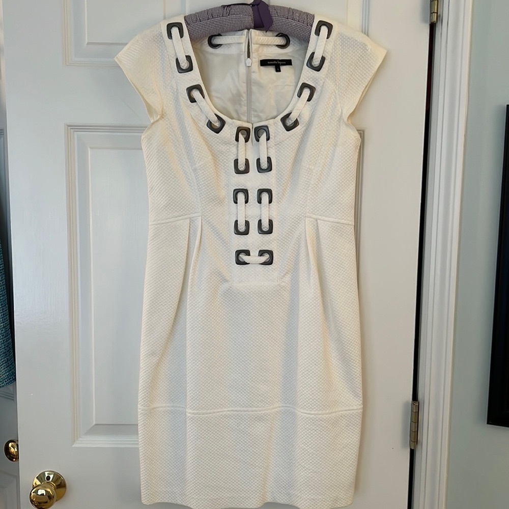 Nanette Lepore White Pique Dress 🤍🤍🤍 Bridal or Graduation perfect